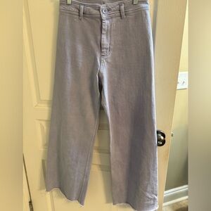 Women's Wide-Leg Jeans in Light Gray